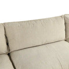 Divano componibile a 8 posti in ciniglia da 325 cm con pouf e porte USB