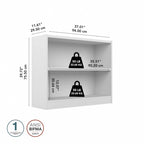 Libreria bassa a 2 ripiani con mensola regolabile