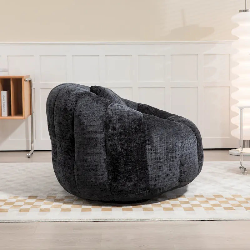 Divano a Pavimento a 2 Posti con Rivestimento in ciniglia e Memory Foam