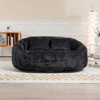 Divano a Pavimento a 2 Posti con Rivestimento in ciniglia e Memory Foam