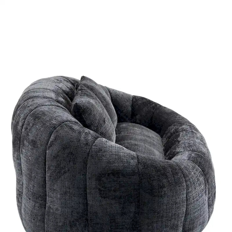 Divano a Pavimento a 2 Posti con Rivestimento in ciniglia e Memory Foam