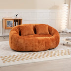 Divano a Pavimento a 2 Posti con Rivestimento in ciniglia e Memory Foam