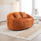 Divano a Pavimento a 2 Posti con Rivestimento in ciniglia e Memory Foam