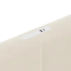 Letto matrimoniale con cassetti contenitore, porta USB e luce notturna