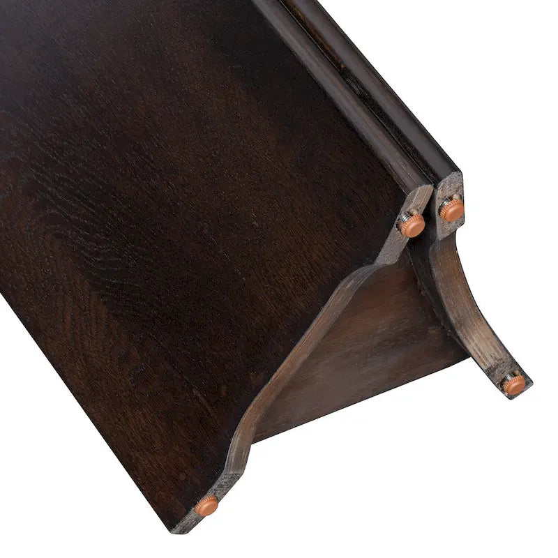 Consolle con piano effetto marmo e gambe in legno