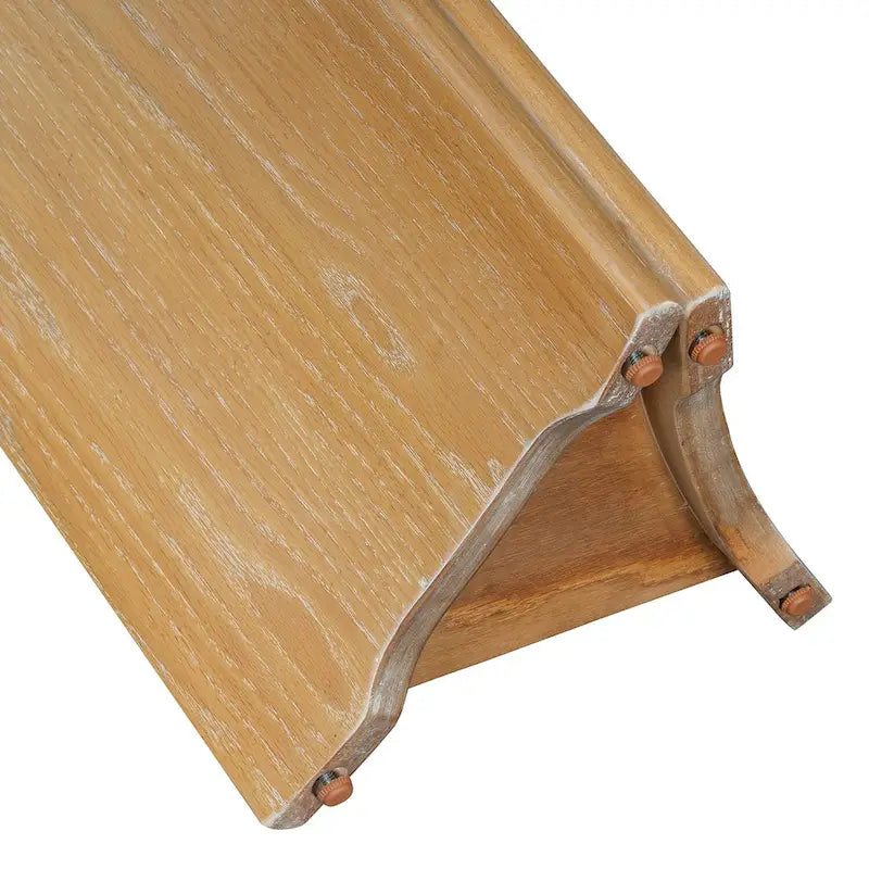 Consolle con piano effetto marmo e gambe in legno
