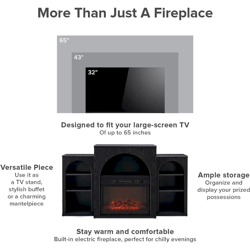 Mobile TV con Camino Elettrico e Vano Contenitore