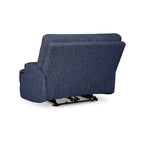 Poltrona reclinabile elettrica con seduta ampia - Poliestere blu marino