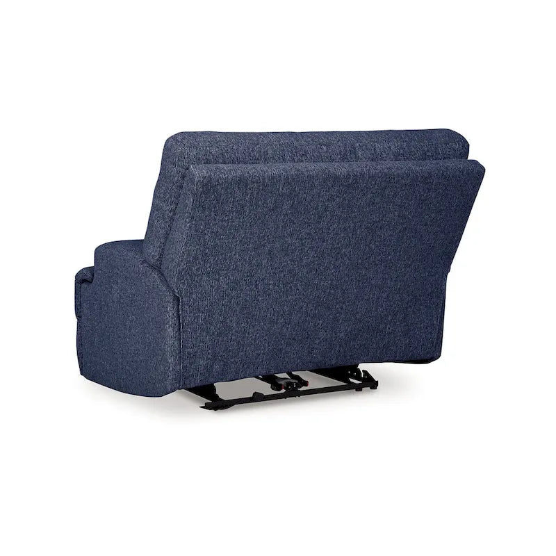 Poltrona reclinabile elettrica con seduta ampia - Poliestere blu marino