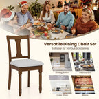 Set di 4 sedie da pranzo imbottite in legno con vano portaoggetti sotto la seduta