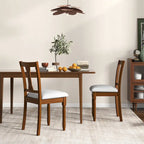 Set di 4 sedie da pranzo imbottite in legno con vano portaoggetti sotto la seduta