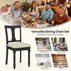 Set di 4 sedie da pranzo imbottite in legno con vano portaoggetti sotto la seduta
