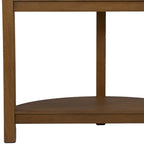 Consolle a semicerchio con ripiano effetto marmo e base in legno