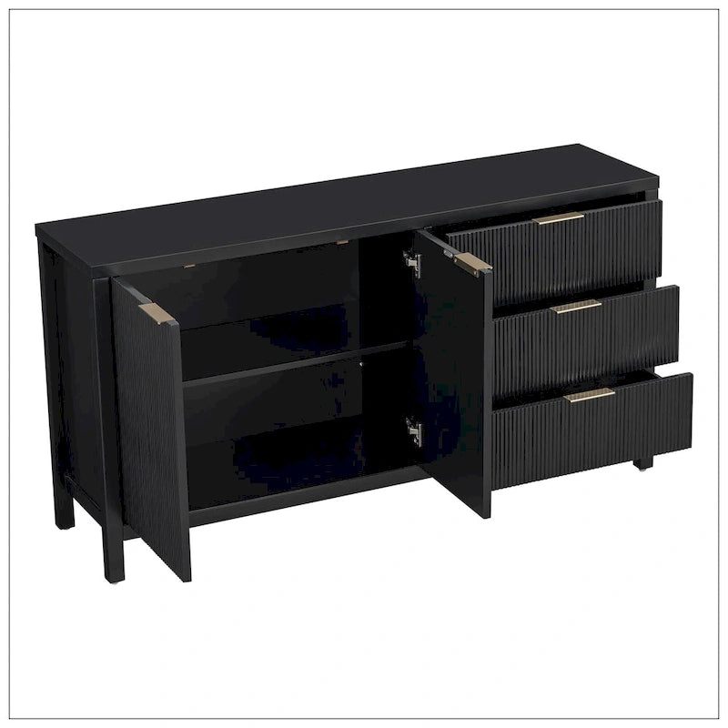 Credenza con motivo a onde e contenitore