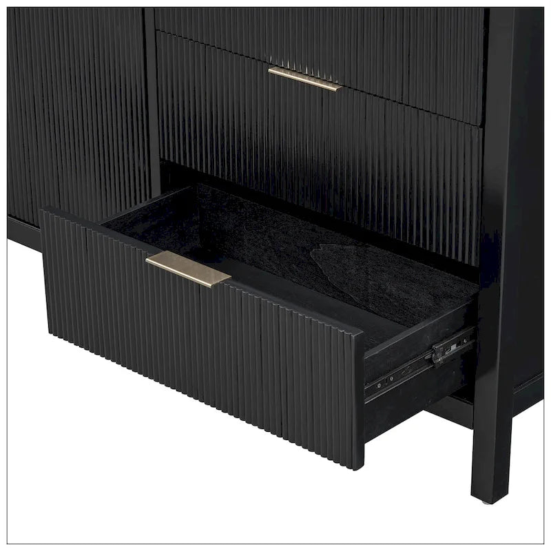 Credenza con motivo a onde e contenitore