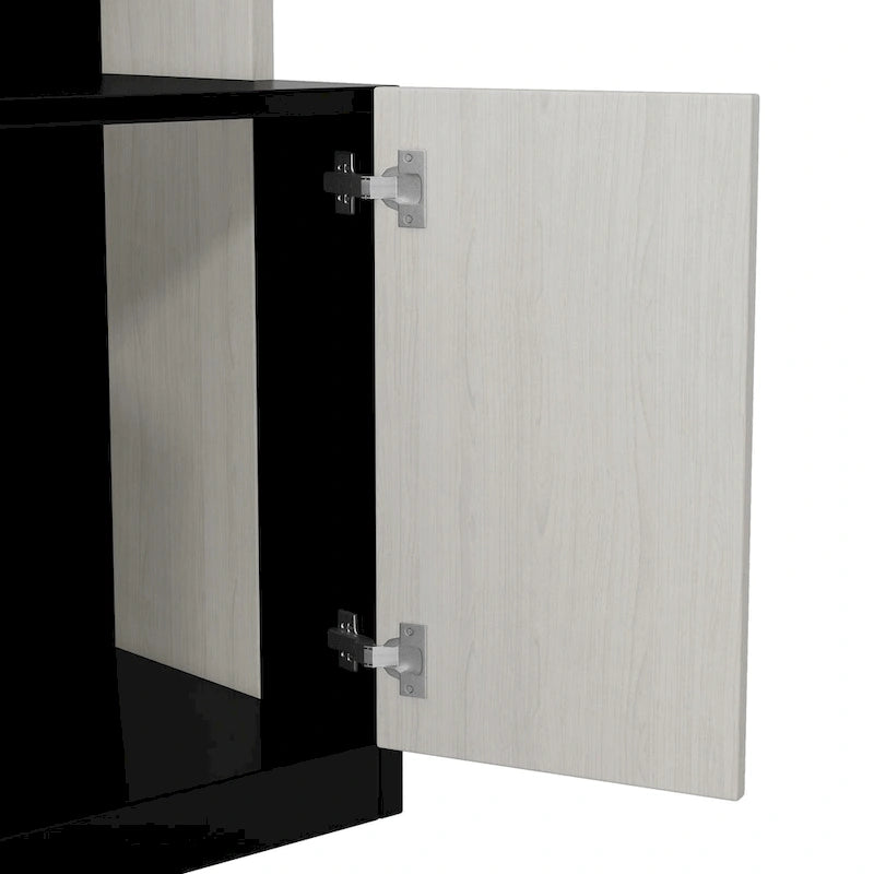 Letto a scomparsa full-size con mensole e scrivania integrata