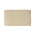 Poltrona Club in Tessuto Trapuntato Beige Chiaro con Pouf