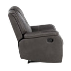 Poltrona reclinabile manuale in similpelle
