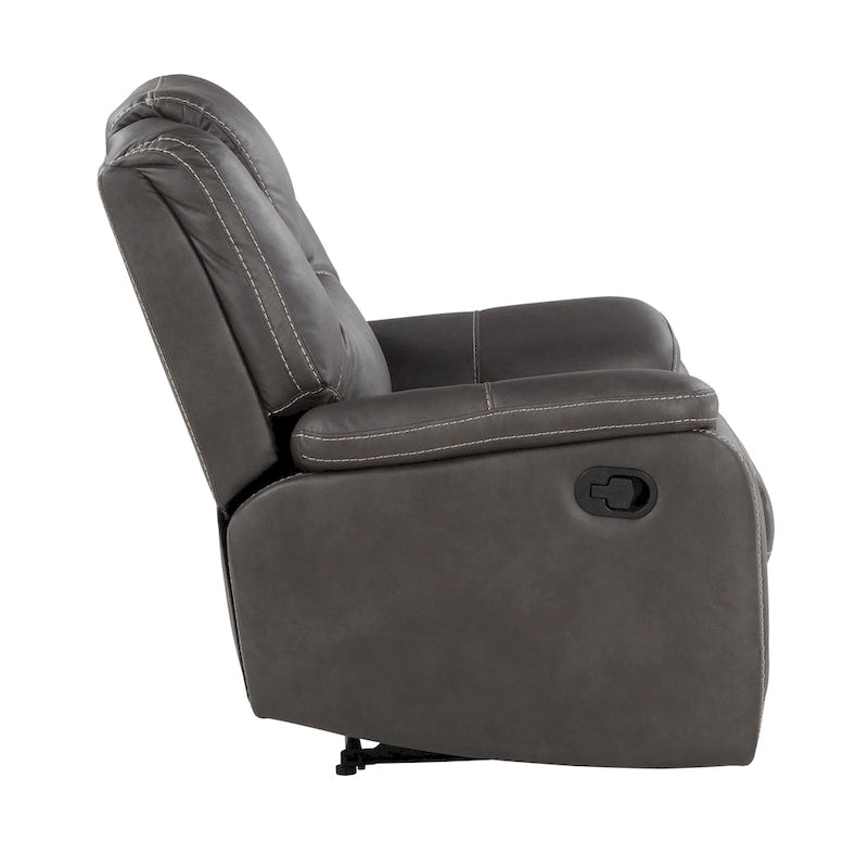 Poltrona reclinabile manuale in similpelle
