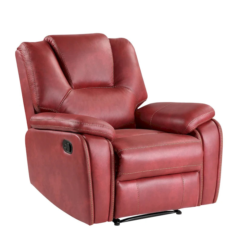 Poltrona reclinabile manuale in similpelle