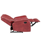 Poltrona reclinabile manuale in similpelle