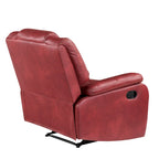 Poltrona reclinabile manuale in similpelle