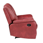 Poltrona reclinabile manuale in similpelle
