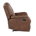 Poltrona reclinabile manuale in similpelle