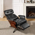 Poltrona reclinabile moderna in similpelle stile Mid-Century