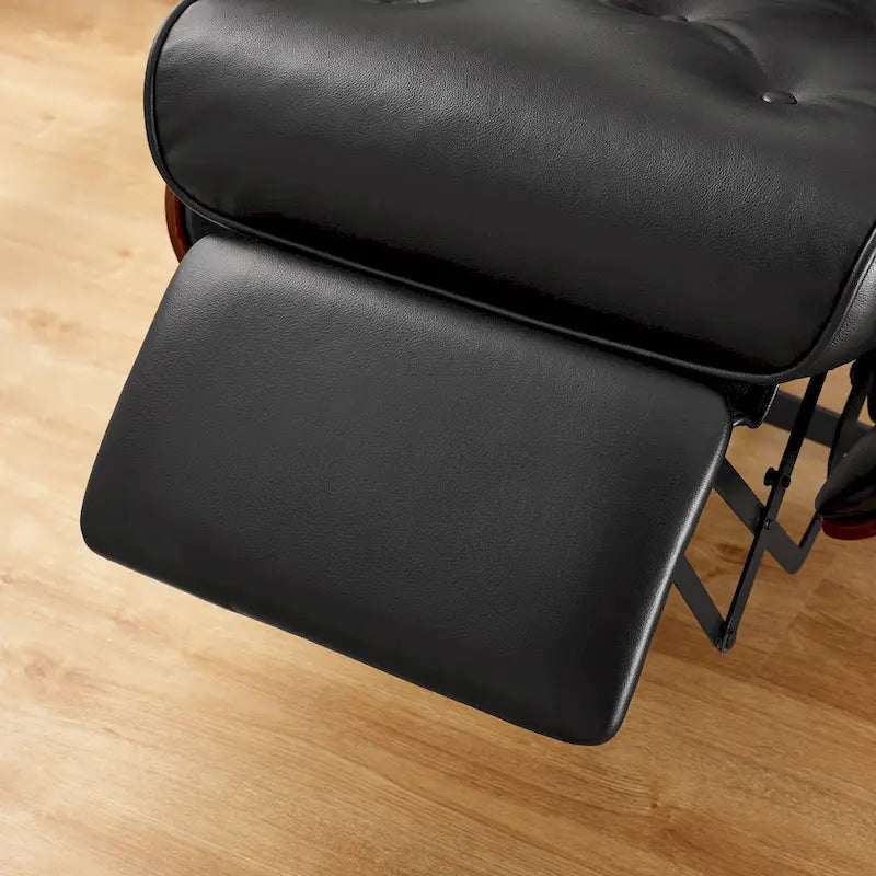 Poltrona reclinabile moderna in similpelle stile Mid-Century