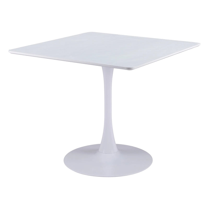 Tavolo da pranzo bianco con gambe in metallo