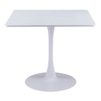 Tavolo da pranzo bianco con gambe in metallo