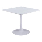 Tavolo da pranzo bianco con gambe in metallo