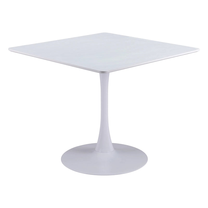 Tavolo da pranzo bianco con gambe in metallo