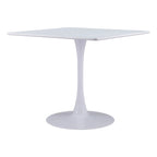 Tavolo da pranzo bianco con gambe in metallo