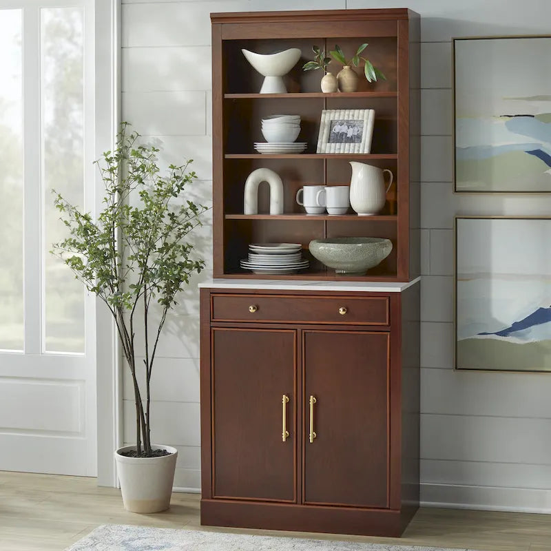 Credenza modulare con ripiani regolabili