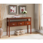 Tavolo Consolle da Ingresso con 3 Cassetti – Finitura Noce