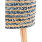 Sgabello Rotondo in Juta e Legno - Stile Bohemien