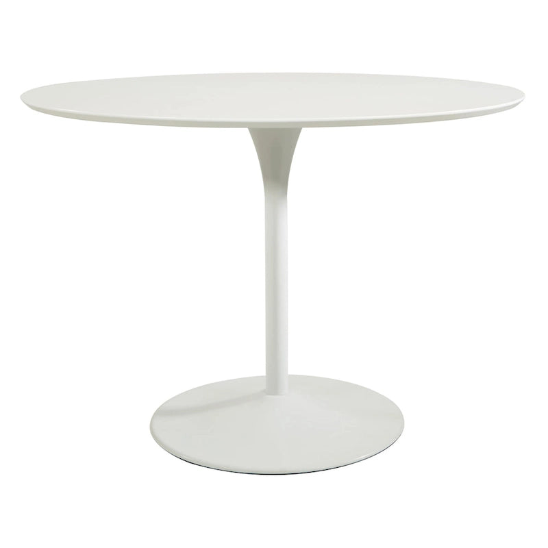 Tavolo da pranzo rotondo da 42 pollici con base in metallo