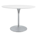 Tavolo da pranzo rotondo da 42 pollici con base in metallo