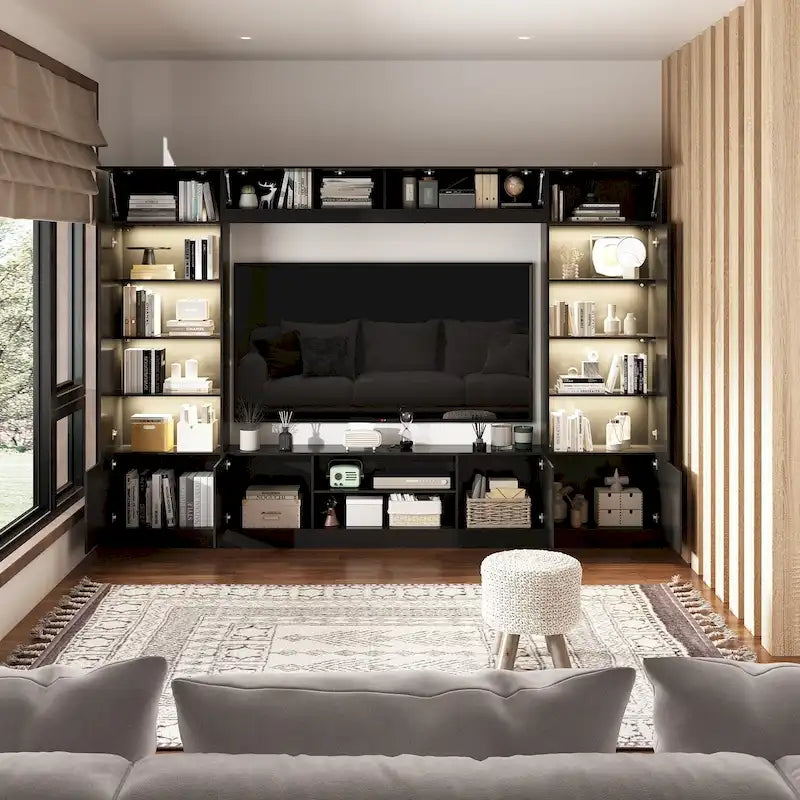 Mobile TV con Libreria e Illuminazione a LED