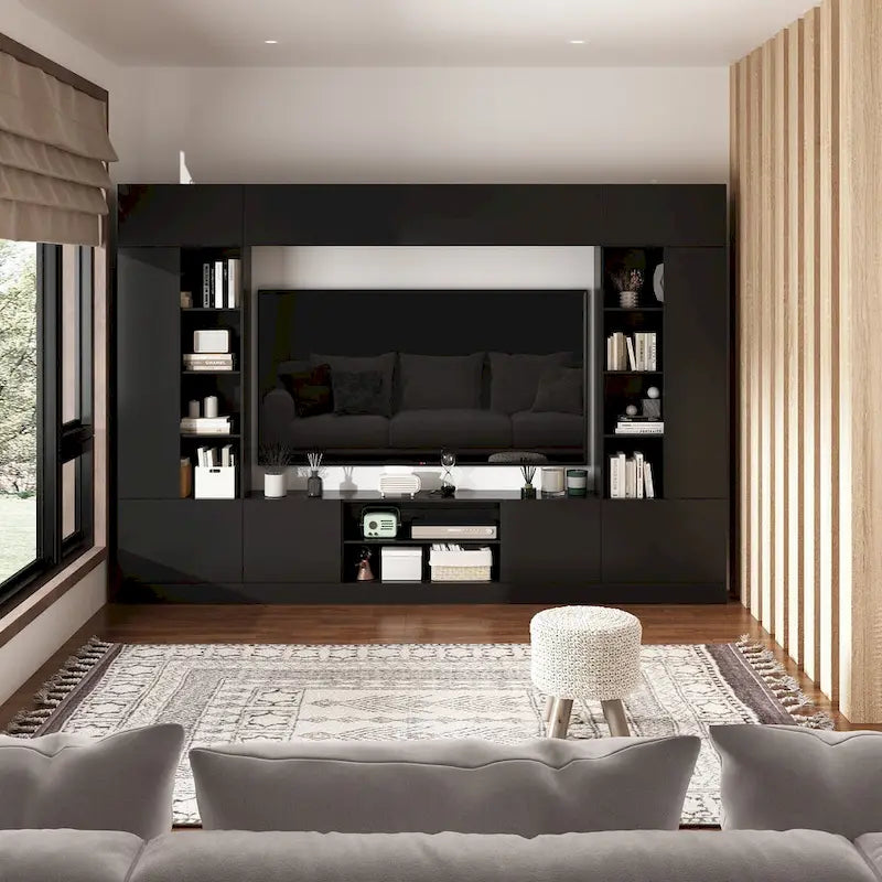 Mobile TV con Libreria e Illuminazione a LED