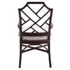 Poltrona in rattan con design Chippendale cinese