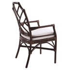 Poltrona in rattan con design Chippendale cinese