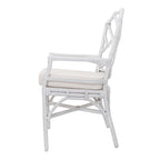 Poltrona in rattan con design Chippendale cinese