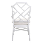 Poltrona in rattan con design Chippendale cinese