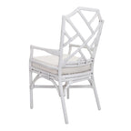 Poltrona in rattan con design Chippendale cinese