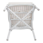 Poltrona in rattan con design Chippendale cinese