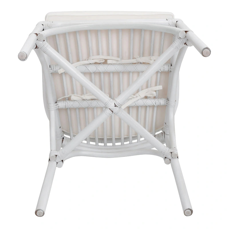 Poltrona in rattan con design Chippendale cinese