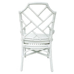 Poltrona in rattan con design Chippendale cinese